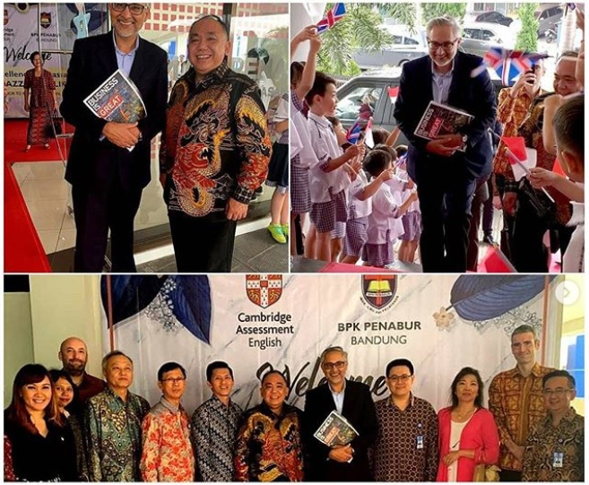 Kunjungan Duta Besar Inggris untuk Indonesia, ASEAN dan Timor Leste ke BPK PENABUR Bandung dalam rangka Cambridge Assessment English Launch Ceremony 2019.