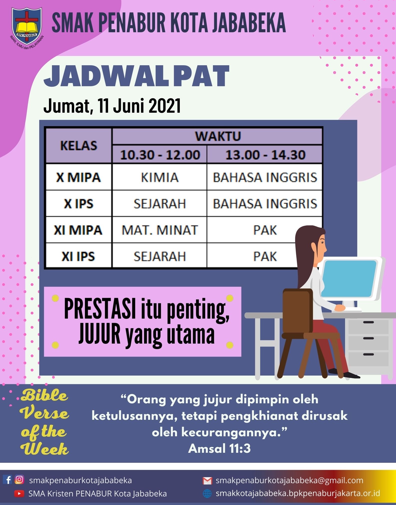 Penilaian Akhir Tahun - Jumat, 11 Juni 2021