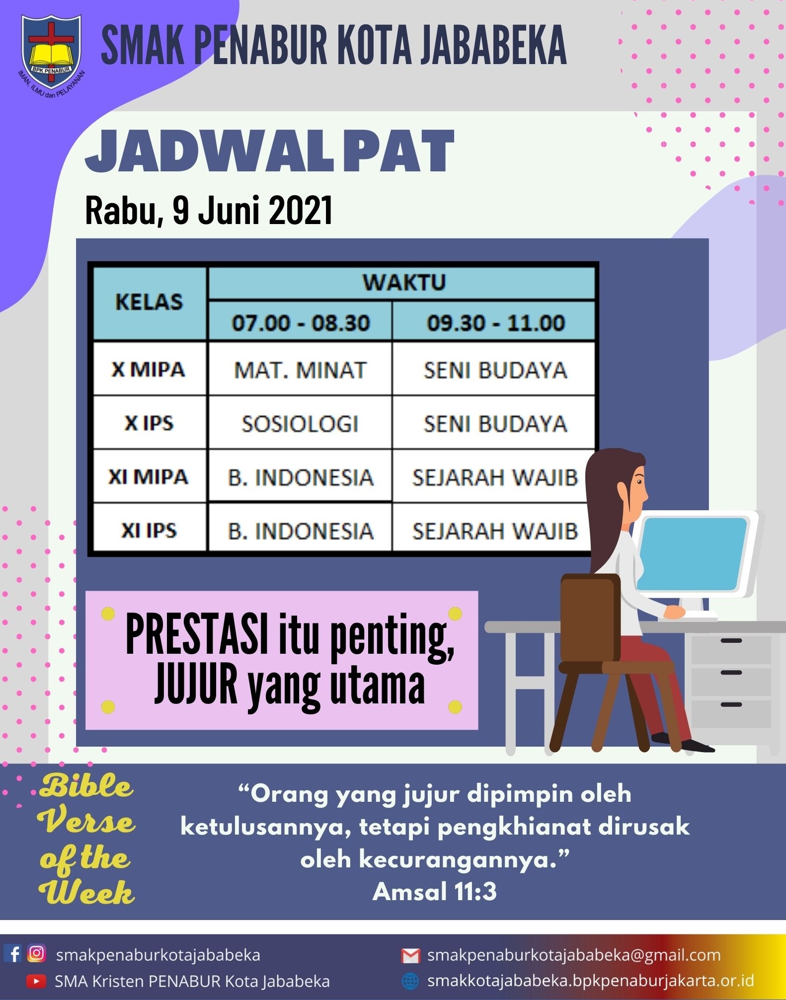 Penilaian Akhir Tahun - Rabu, 9 Juni 2021