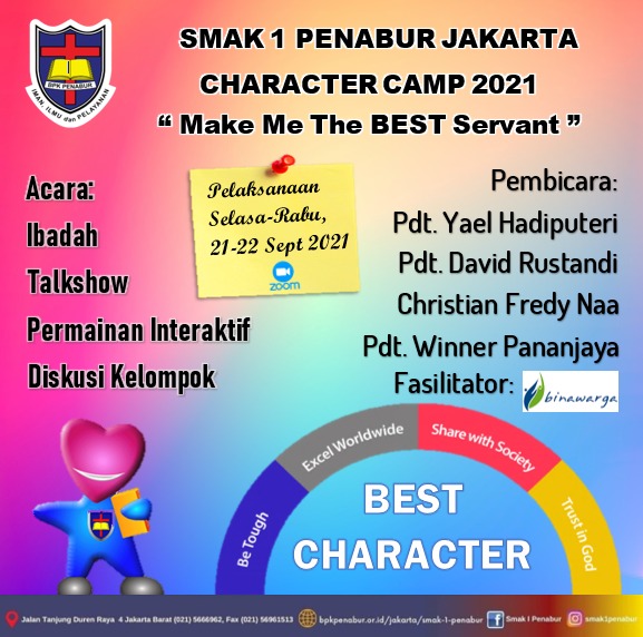 SMAK 1 PENABUR Jakarta - Character Camp 2021 "Make Me The Best Servant"