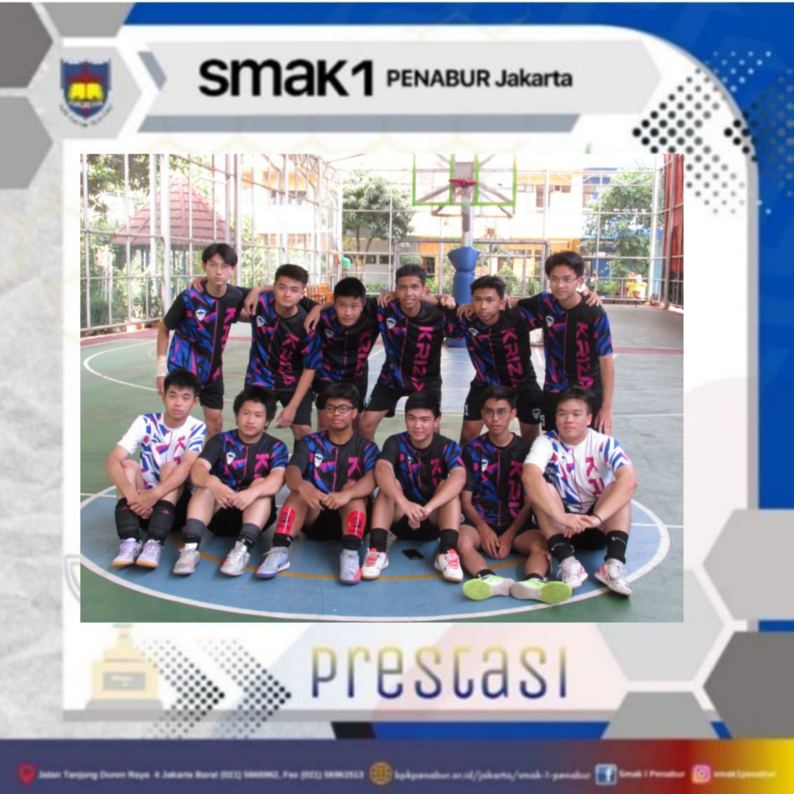 Prestasi TIM Futsal SMAK 1 PENABUR JAKARTA JUARA 3 dalam Acara SMAK 4 CUP