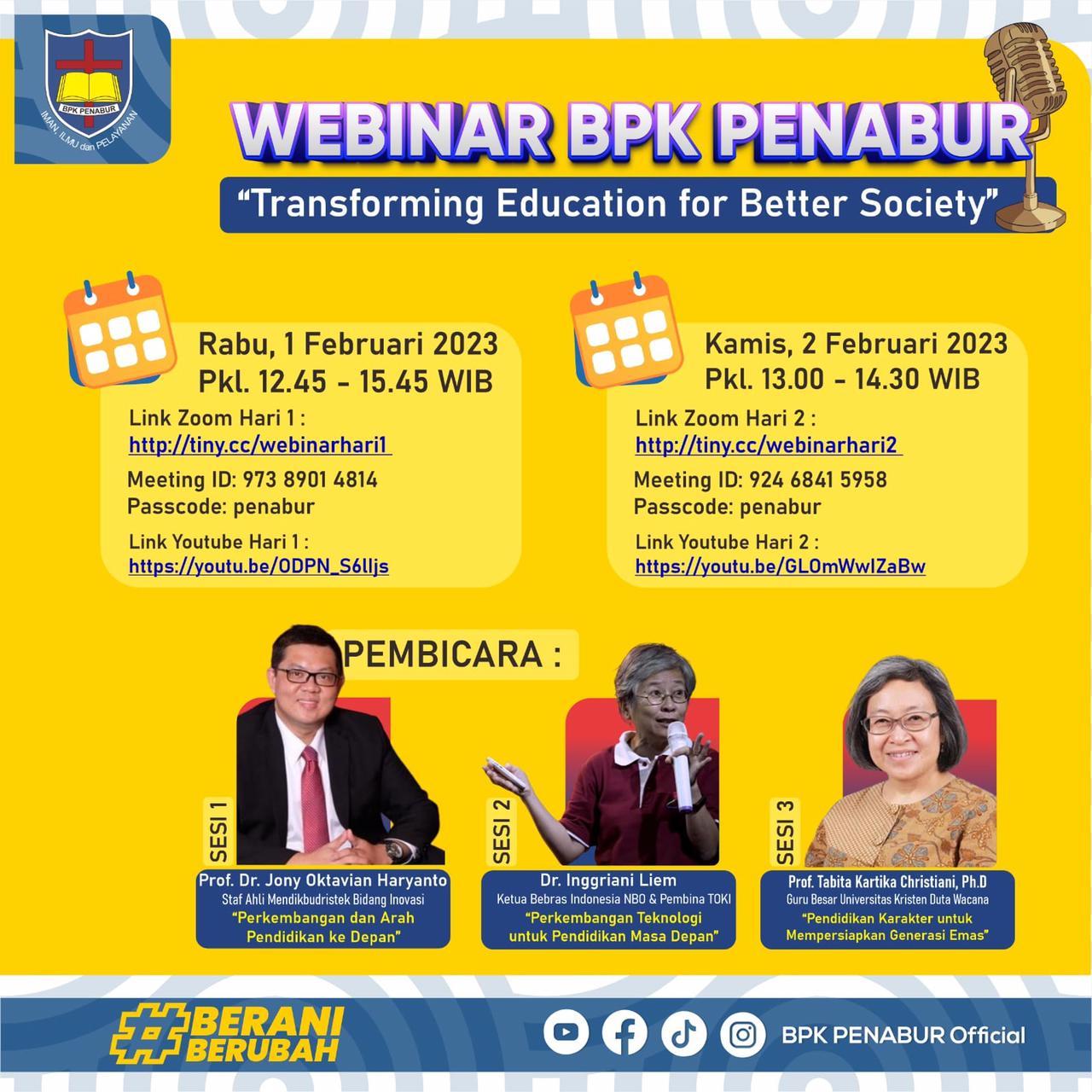 Webinar Pendidikan "Transforming Education for Better Society"