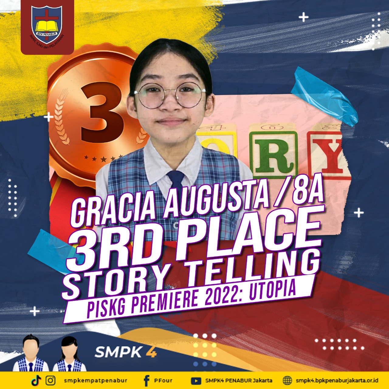 PISKG PREMIERE 2022 : Gracia Augusta (8A) - JUARA 3 STORY TELLING