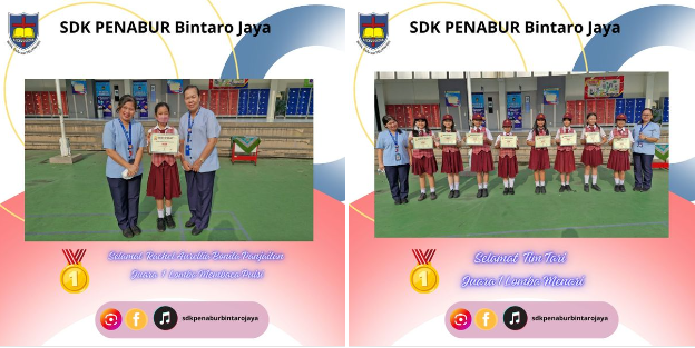 Mengucap syukur atas pemenang Lomba Tari dan Membaca Puisi, dalam rangka Hari Anak Nasional 2024