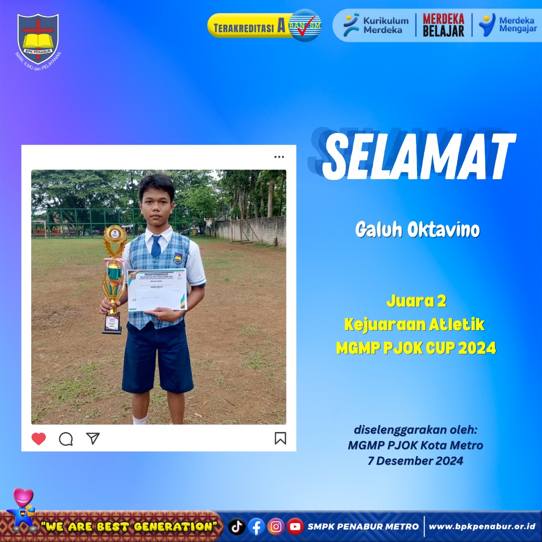 GALUH OKTAVINO - JUARA 2 ATLETIK MGMP PJOK CUP KOTA METRO (SABTU, 7 DESEMBER 2024)