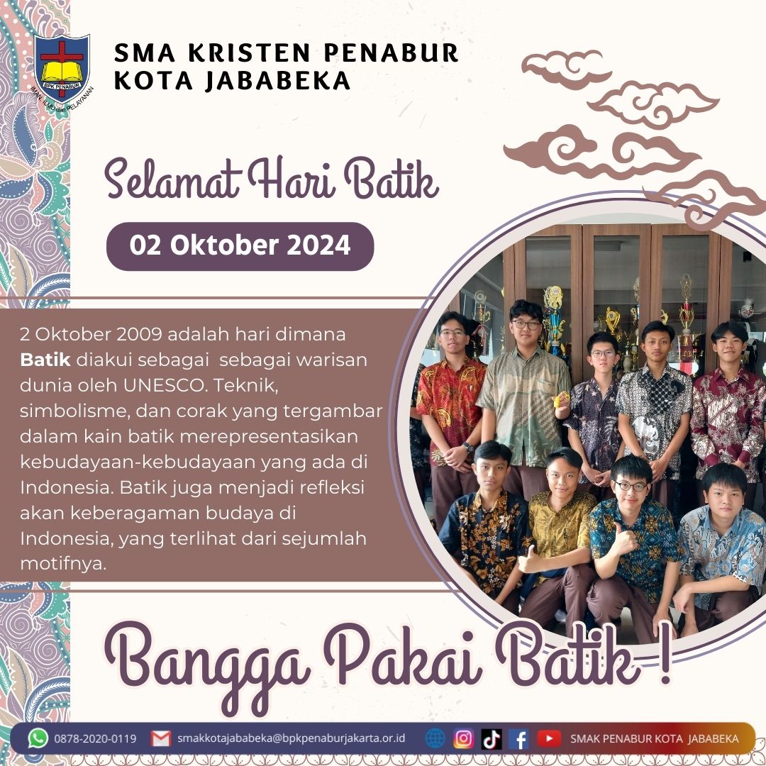 Selamat memperingati Hari Batik Nasional - 2 Oktober 2024