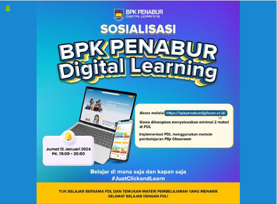 Sosialilasi BPK PENABUR Digital Learnig, Jumat, 12 januari 2024