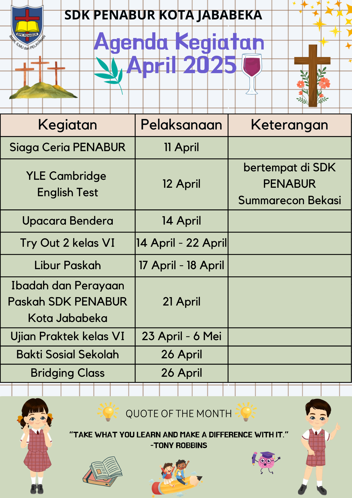 Agenda Kegiatan April 2025