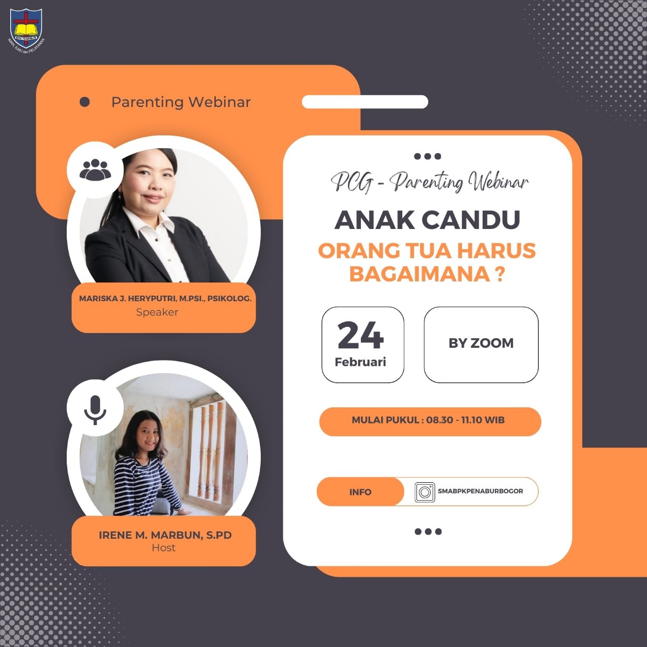 Parenting Webinar: "Anak Candu Orang Tua Harus Bagaimana ?"