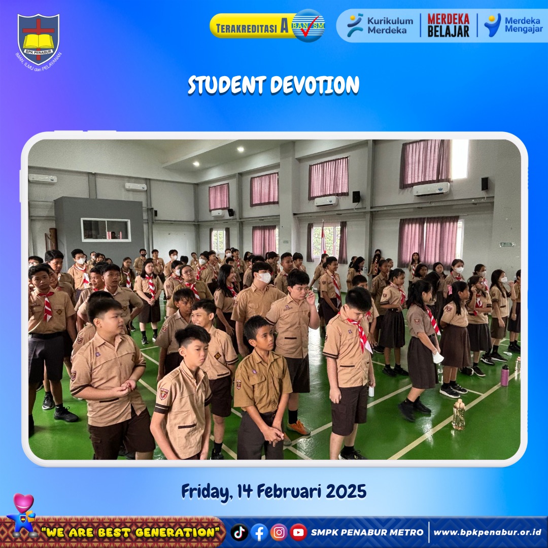 STUDENT DEVOTION (FRIDAY, 14 FEBRUARY 2025)