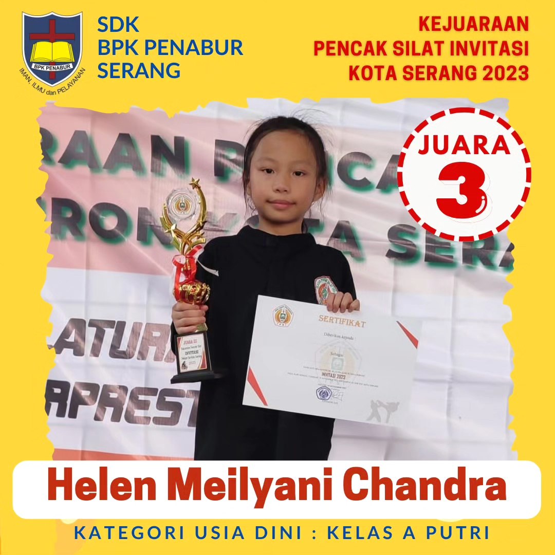 JUARA 3 KATEGORI KELAS USIA DINI : KELAS A PUTRI