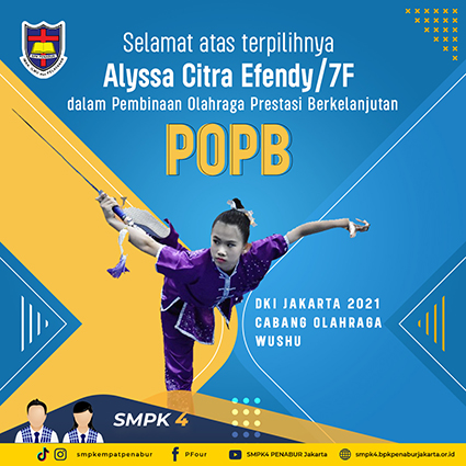 Alyssa Citra Efendy (7F) Pembinaan Olahraga Prestasi Berkelanjutan (POPB) DKI Jakarta 2021 Cabang Olahraga Wushu