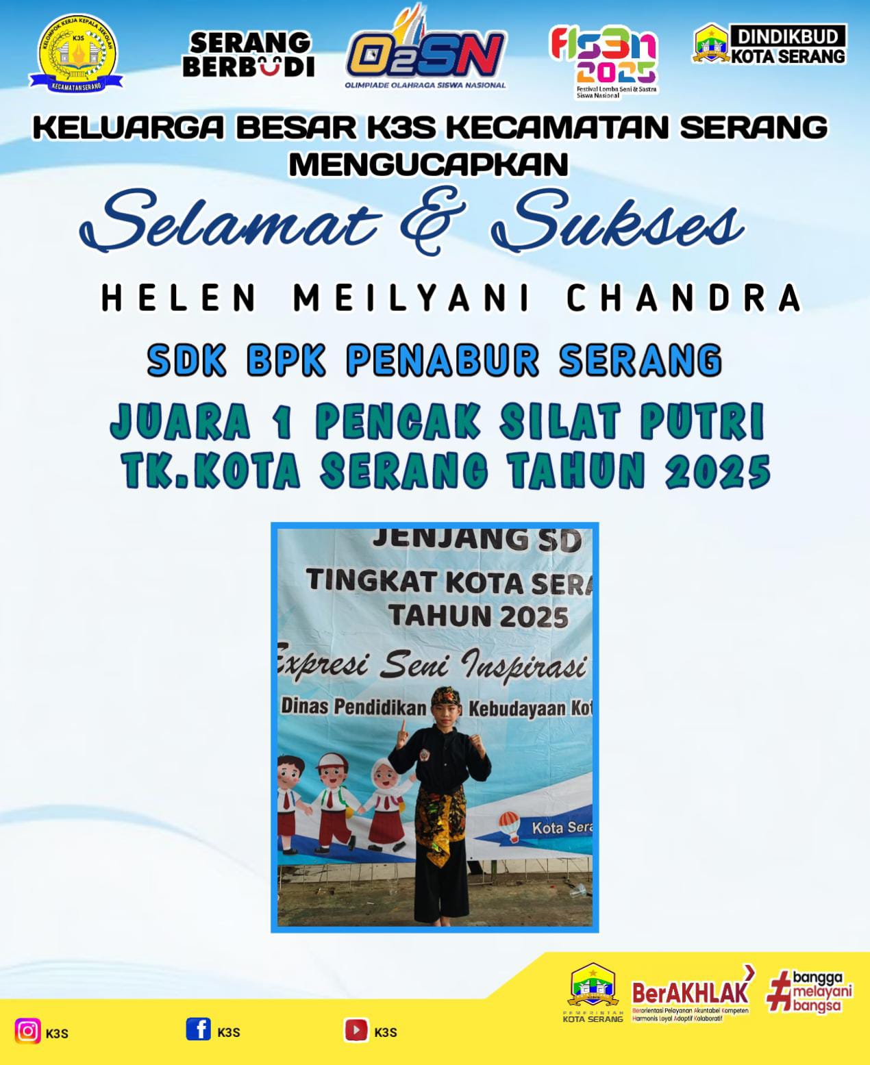 JUARA 1 PENCAK SILAT O2SN KOTA SERANG