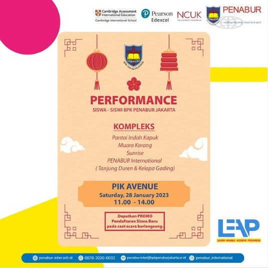 Performance Siswa-Siswi BPK Penabur Jakarta, P.I.K Avenue 28 January 2023