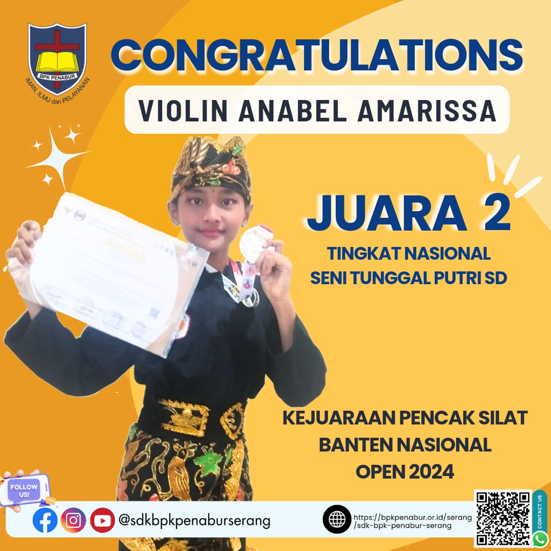 Juara 2 Seni Tunggal Putri SD Tingkat Nasional