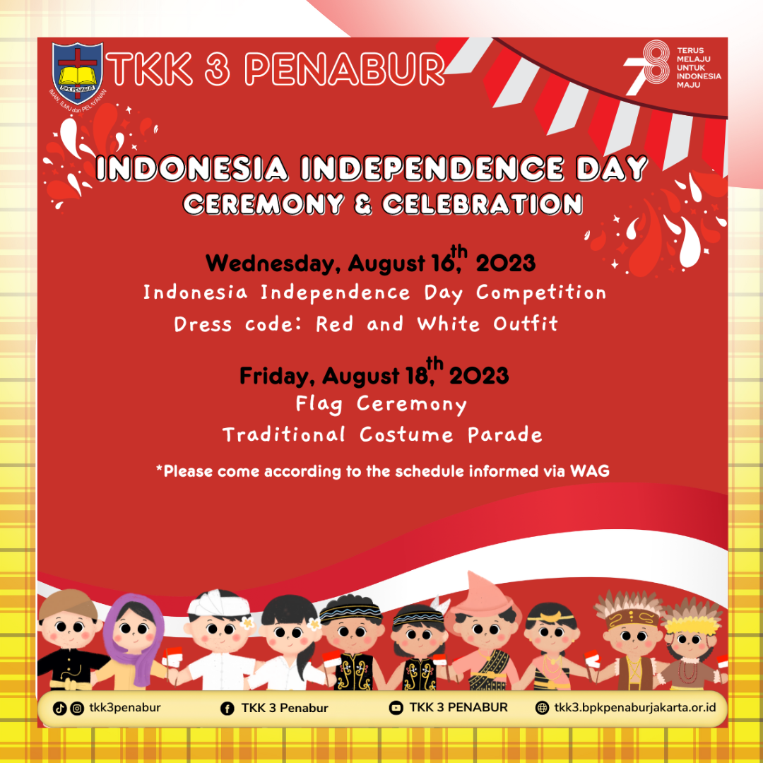 Indonesia Independence Day Ceremony and Celebration - TKK 3 PENABUR