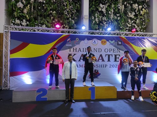 Daud Arie Juara 2 - Junior Kumite Putra -76 KG Thailand Open Karate Championship 2023