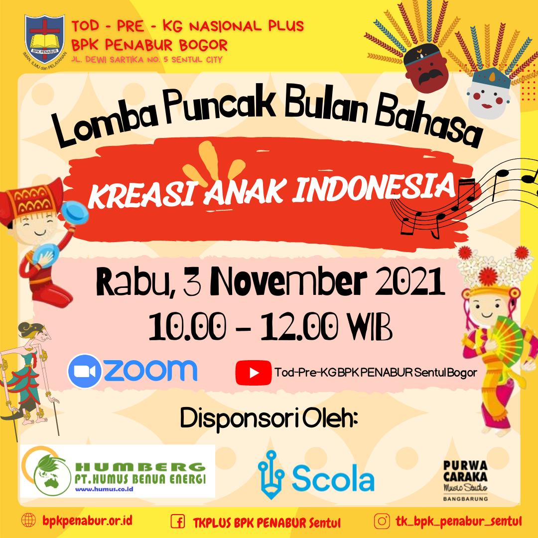 Lomba Puncak Bulan Bahasa "Kreasi Anak Indonesia"