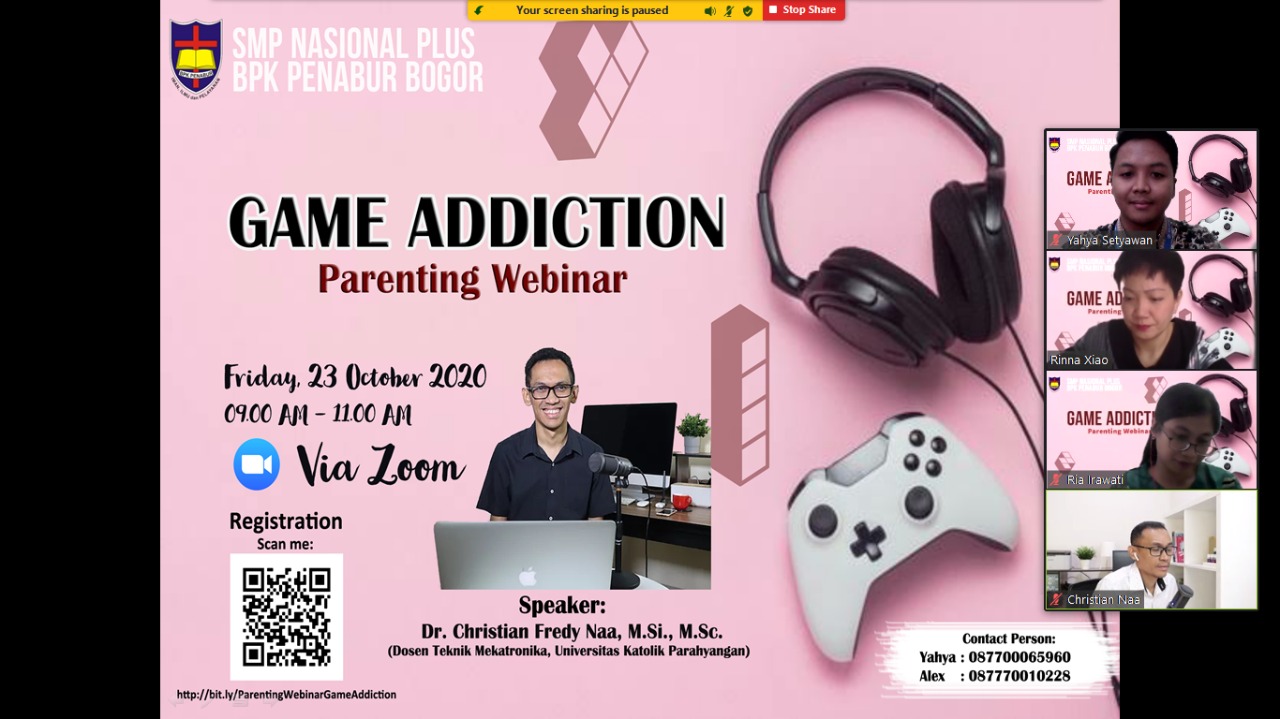 WEBINAR PARENTING “GAME ADDICTION”