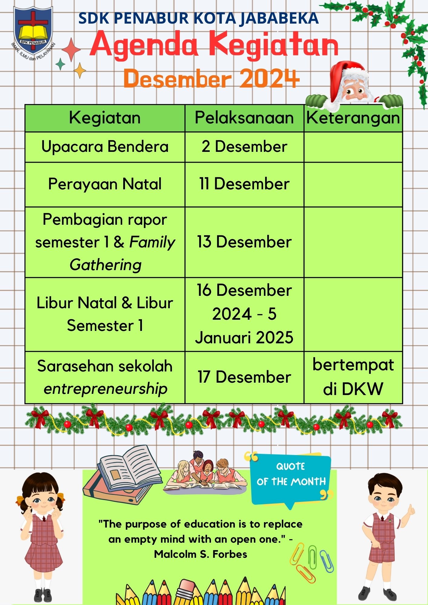 Agenda Bulan Desember 2024