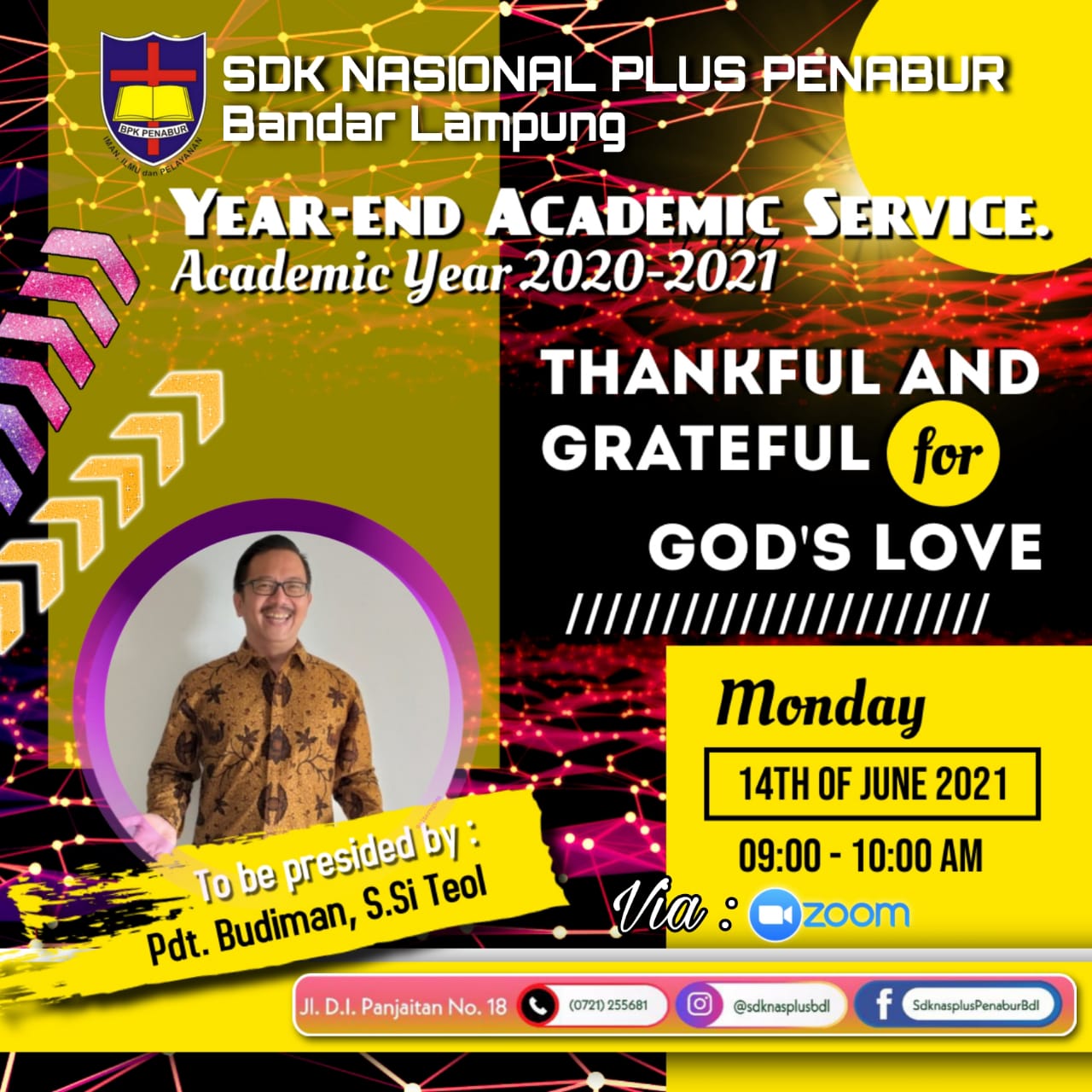 Year-End Academic Service- Academic Year 2020-2021 SDK NASIONAL PLUS PENABUR Bandar Lampung