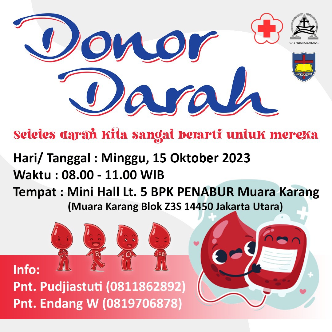 DONOR DARAH 15 Oktober 2023