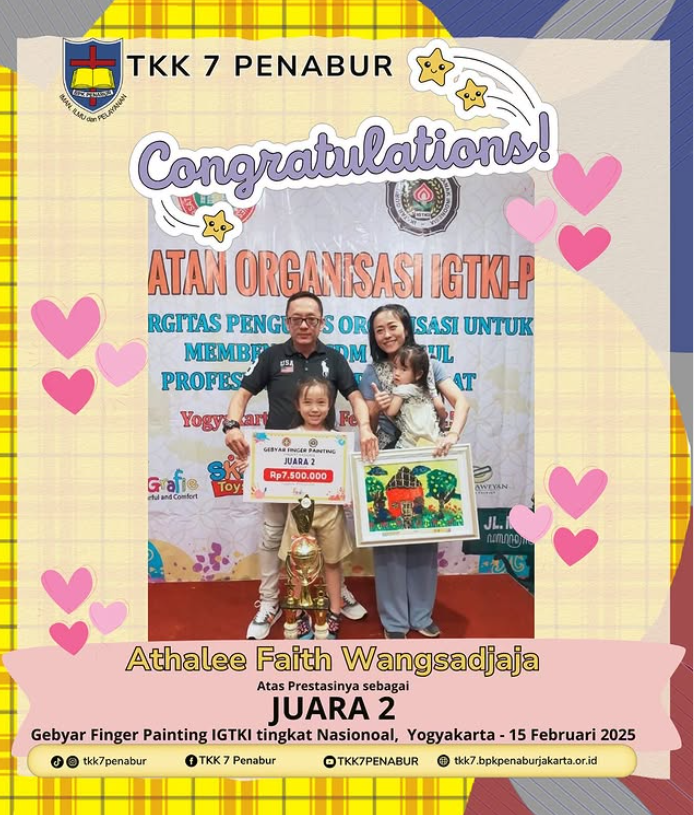 JUARA 2 dalam kegiatan GEBYAR FINGER PAINTING Tingkat Nasional IGTIKI
