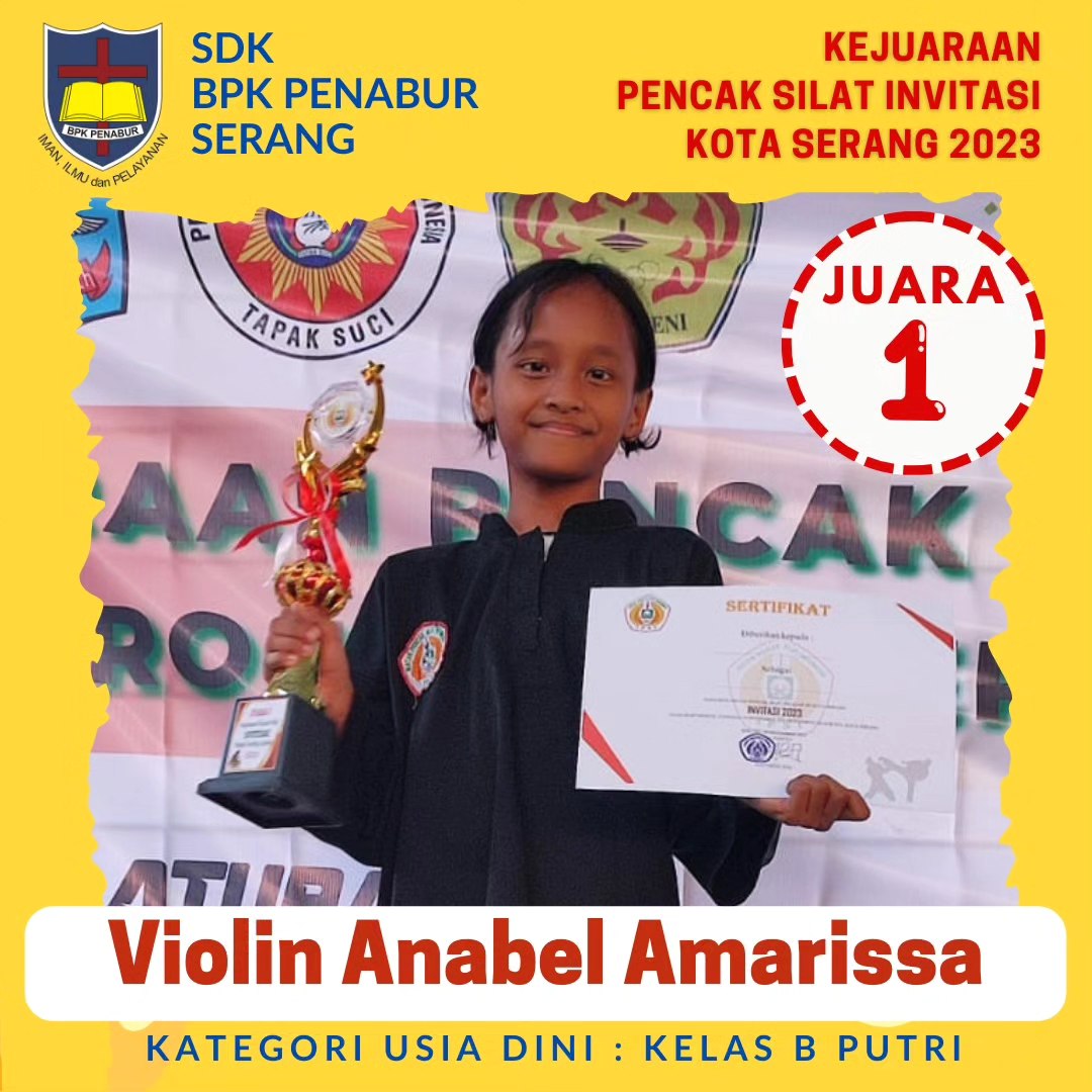 JUARA 1 KATEGORI KELAS USIA DINI : KELAS B PUTRI