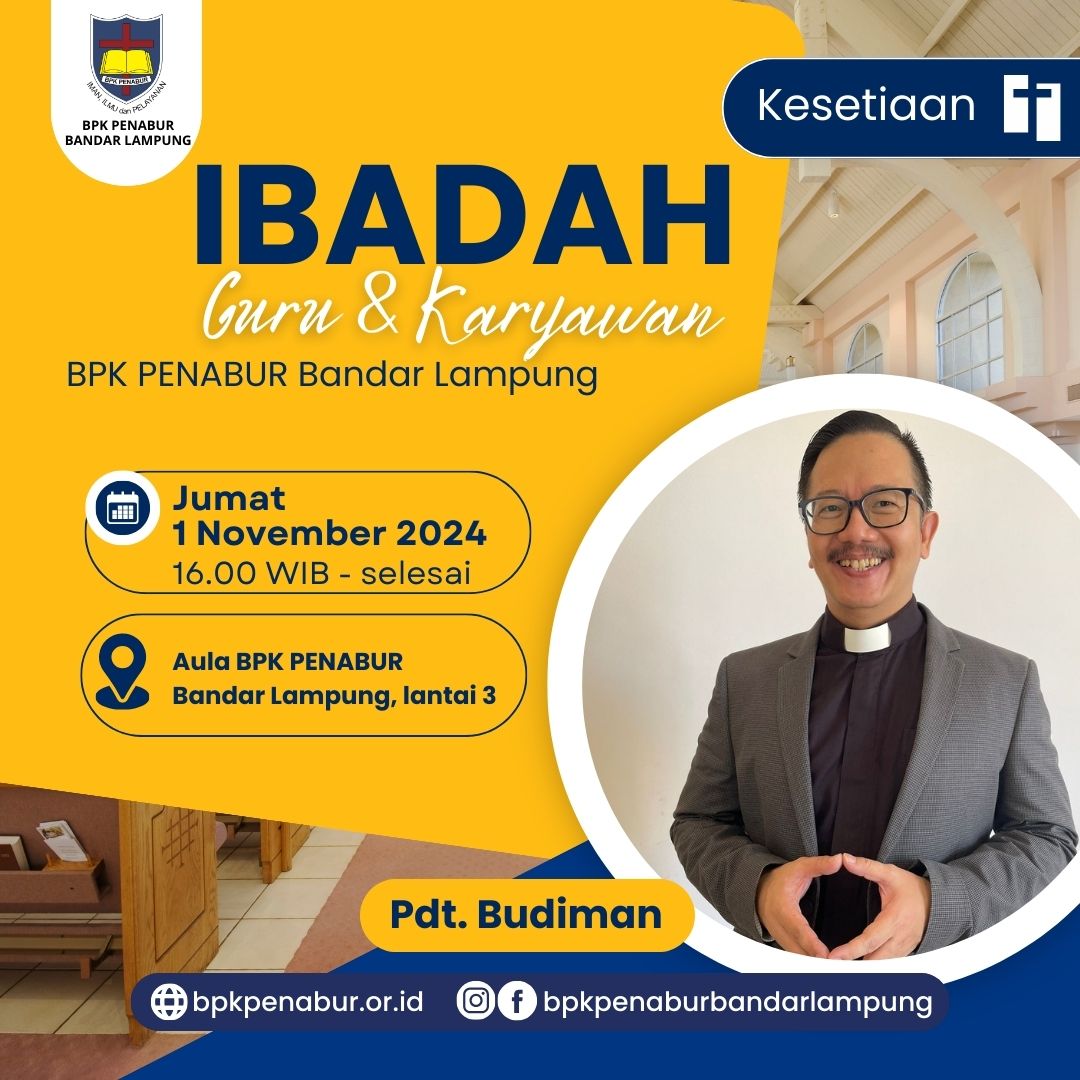 Ibadah Guru dan Karyawan BPK PENABUR Bandar Lampung