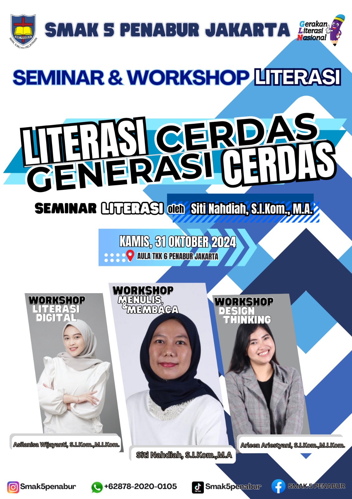 Seminar dan Workshop Literasi SMAK 5 PENABUR Jakarta