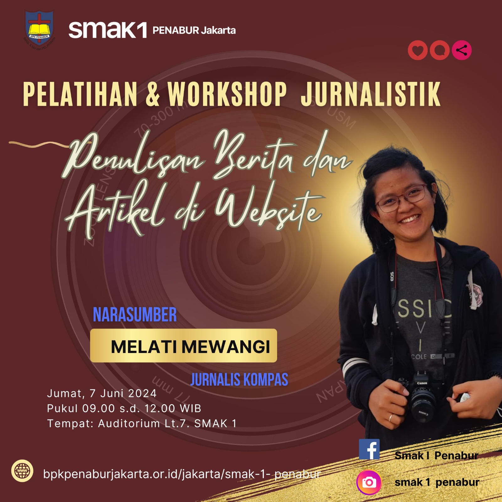 Kegiatan Pelatihan dan Workshop Jurnalistik SMAK 1 PENABUR Jakarta 2024