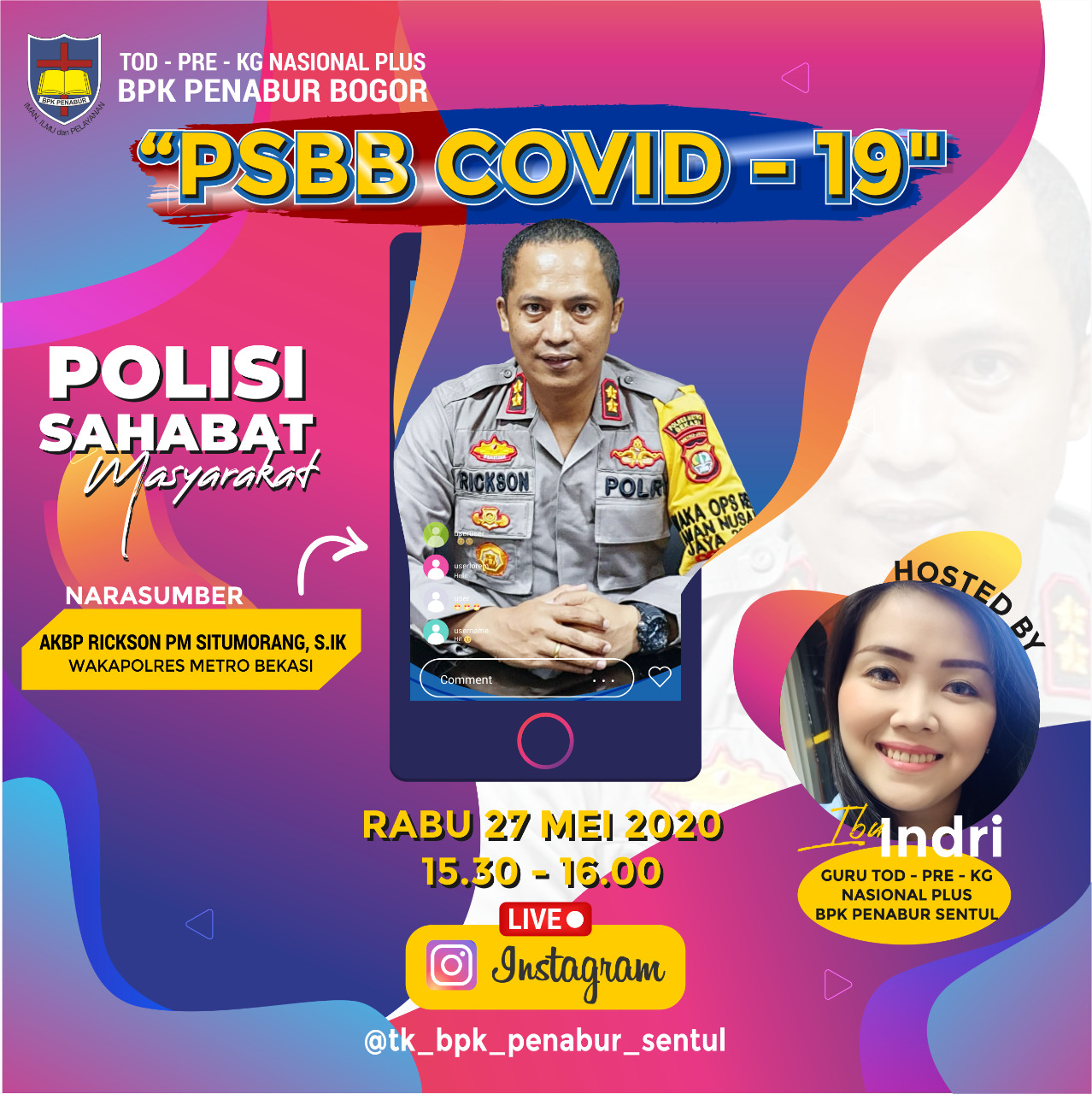 Instagram Live "PSBB Covid-19"