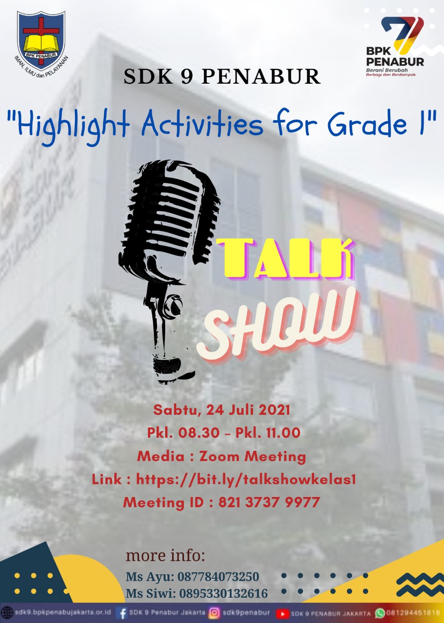 Talk Show "Highlight Activities for Grade I"
