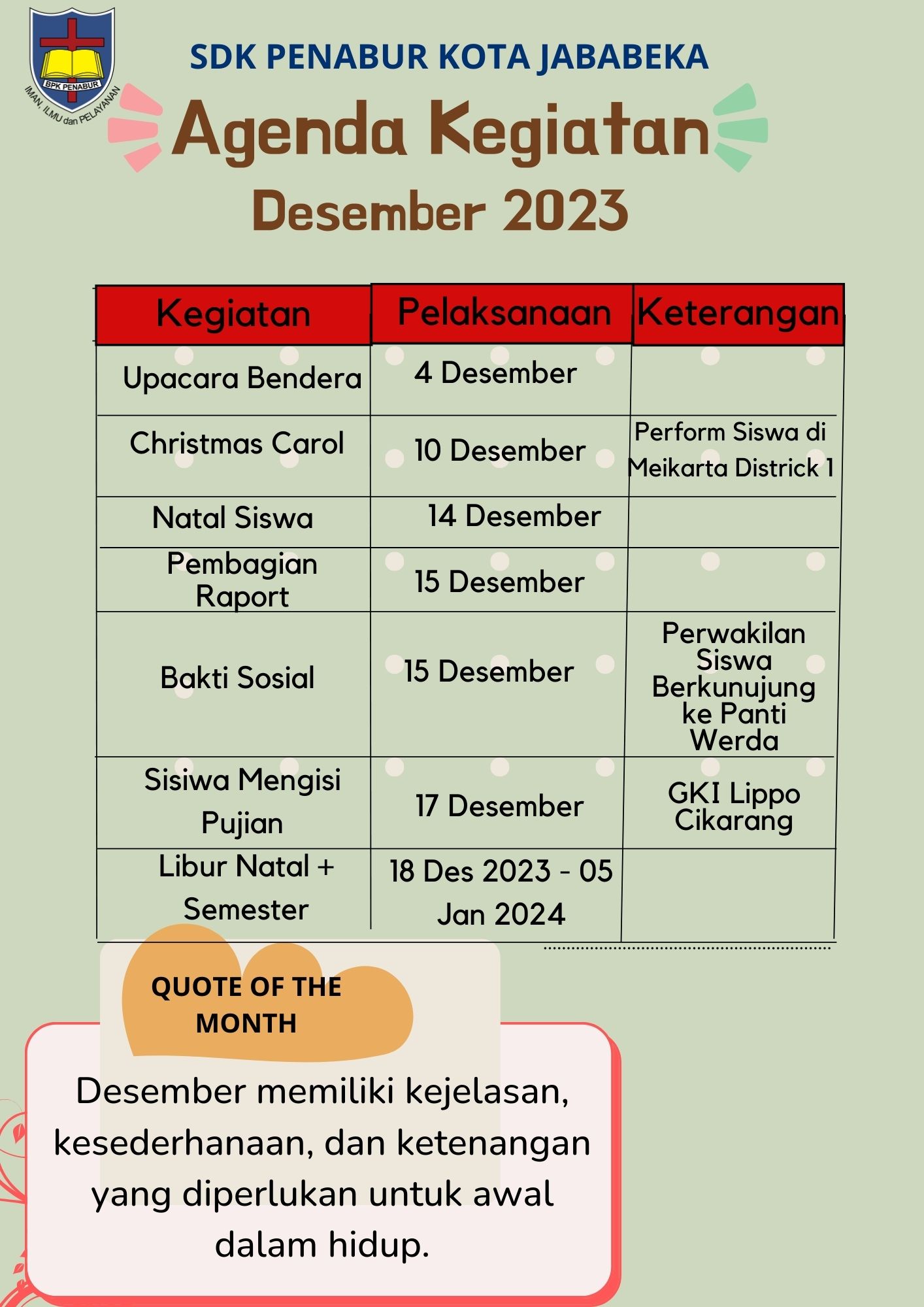 Event Desember 2023