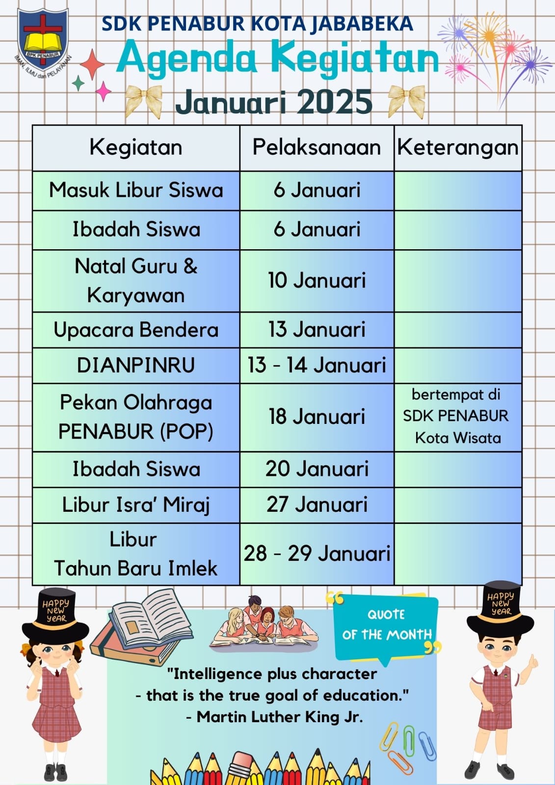 Agenda Bulan Januari 2025