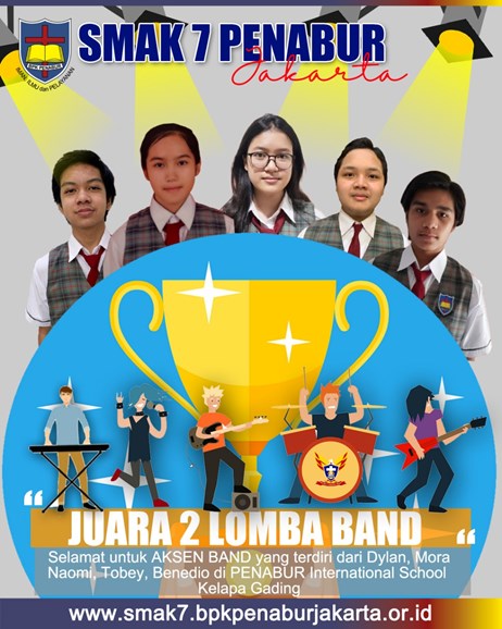 Selamat kepada AKSEN BAND mendapatkan Juara 2 Band di PENABUR Internasional School Kelapa Gading