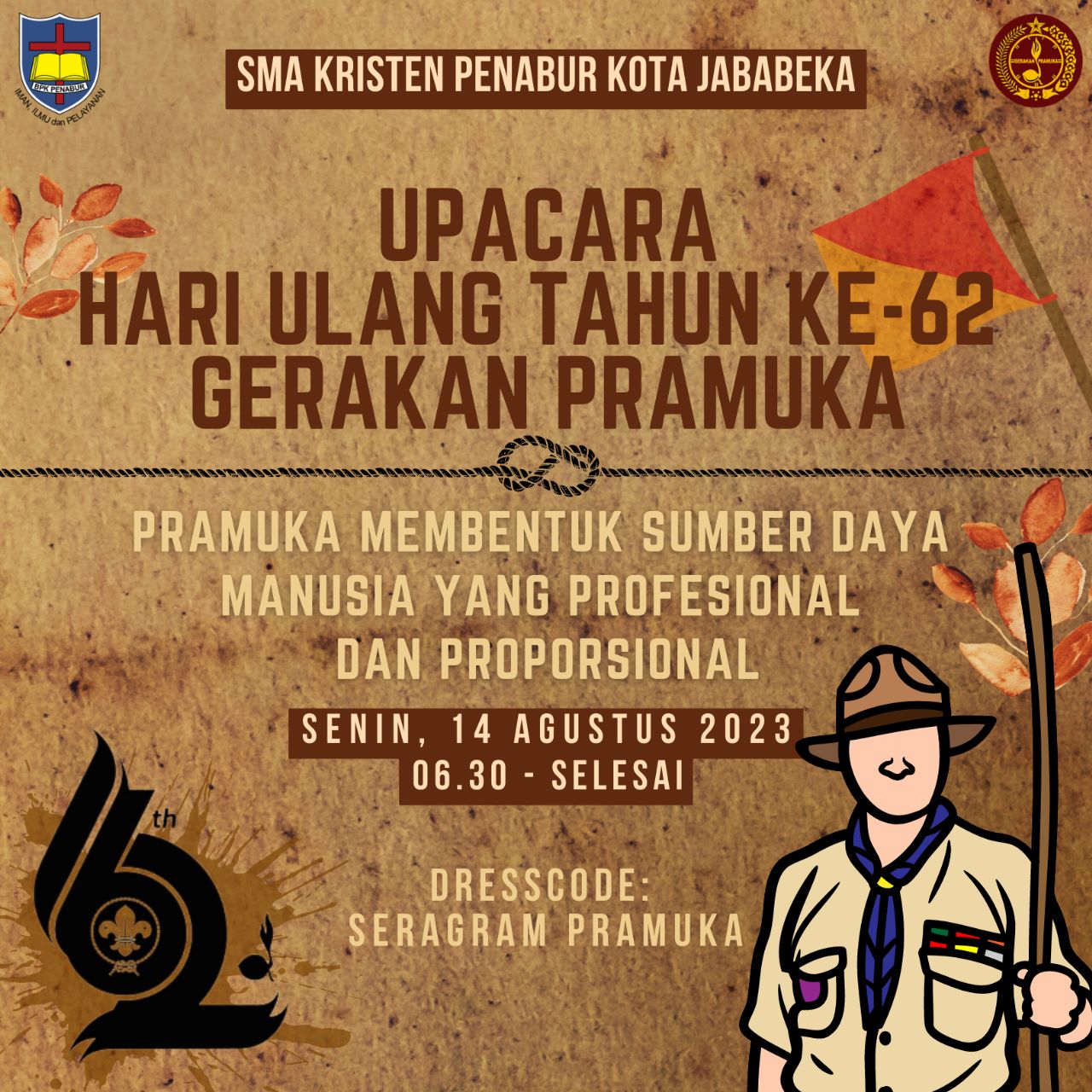 Upacara Hari Gerakan Pramuka ke 62 - 14 Agustus 2023