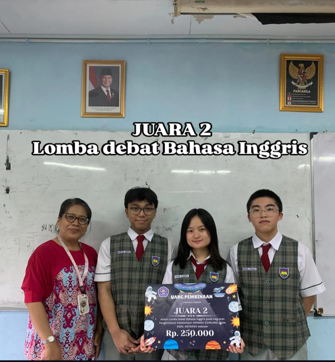 Tim SMAK 1 Berhasil Meraih Juara 2 dalam Lomba Debat Bahasa Inggris di Batavia Schools Debating Championship (BSDC)