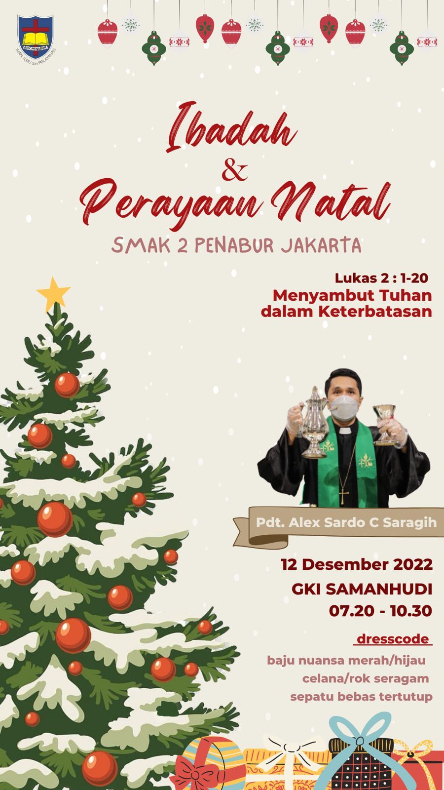 IBADAH & PERAYAAN NATAL SMAK 2 PENABUR JAKARTA 2022