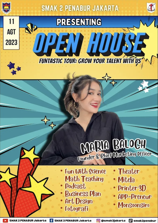 OPEN HOUSE SMAK 2 PENABUR Jakarta 2023 | Jumat, 11 Agustus 2023
