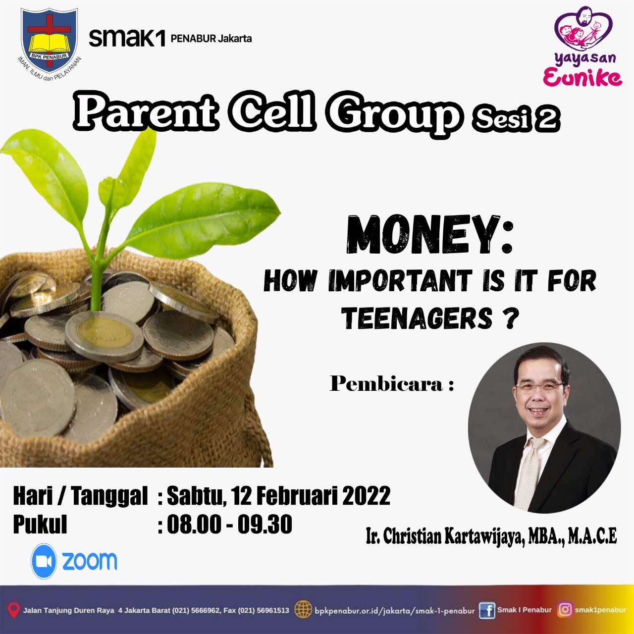 Parent Cell Group sesi 2 dengan tema "Money: How Important is it for teenagers"