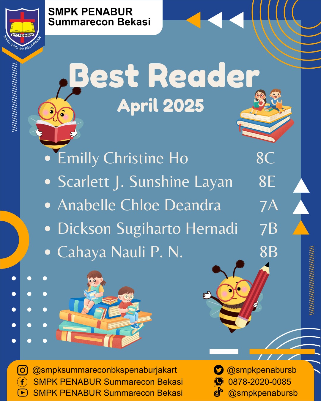 BEST READER APRIL SMPK PENABUR Summarecon Bekasi