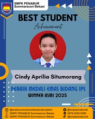 PERAIH MEDALI EMAS  BIDANG IPS WINNER ASMI 2025  CINDY APRILIA SITUMORANG