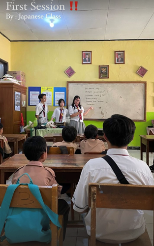 Pembelajaran Bahasa Jepang untuk Adik-adik kelas IV.