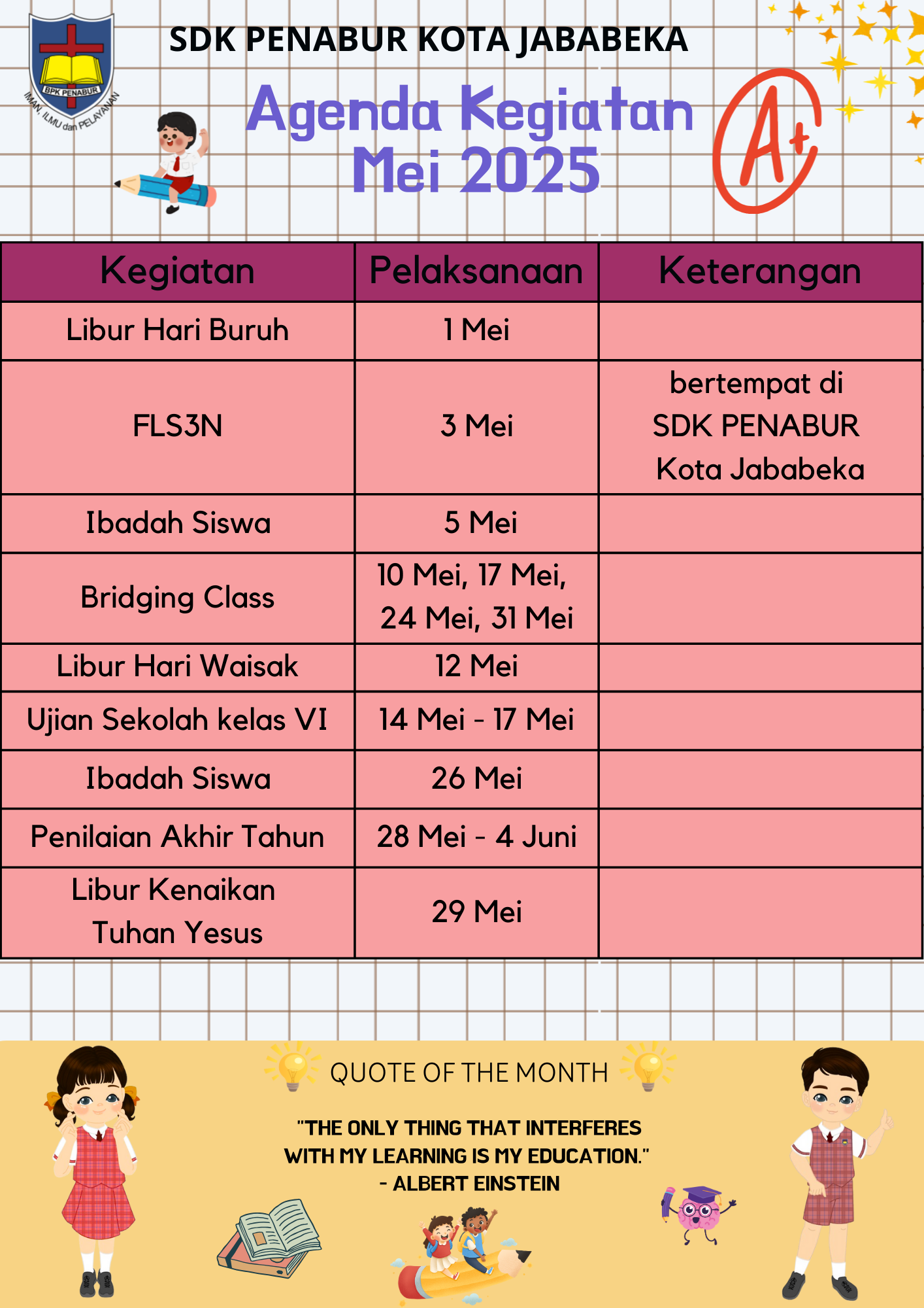 Agenda Kegiatan Mei 2025