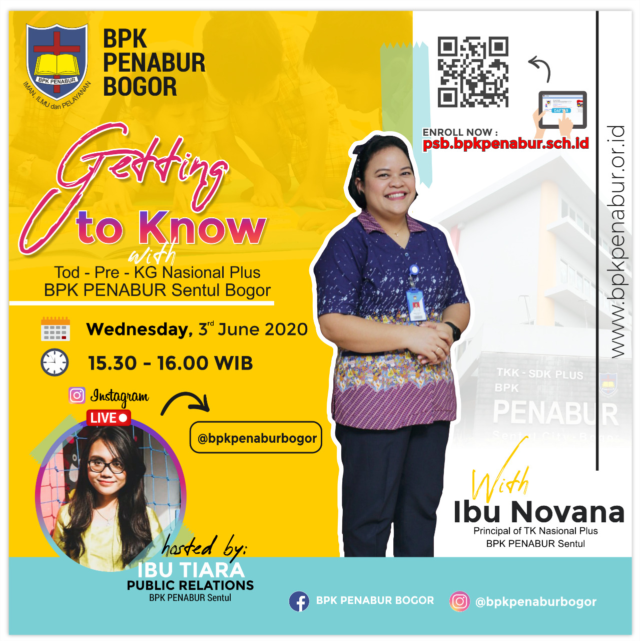 Instagram Live "Getting To Know Tod-PRE-KG-Nasional Plus BPK PENABUR Bogor"
