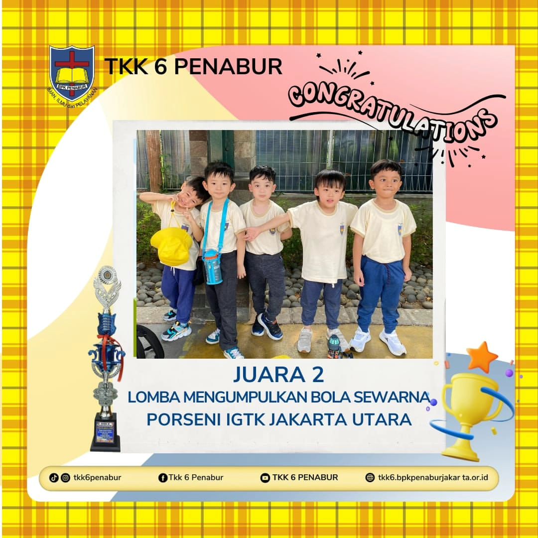 Juara 2 Lomba Mengumpulkan Bola Sewarna PORSENI IGTK Jakarta Utara 2024