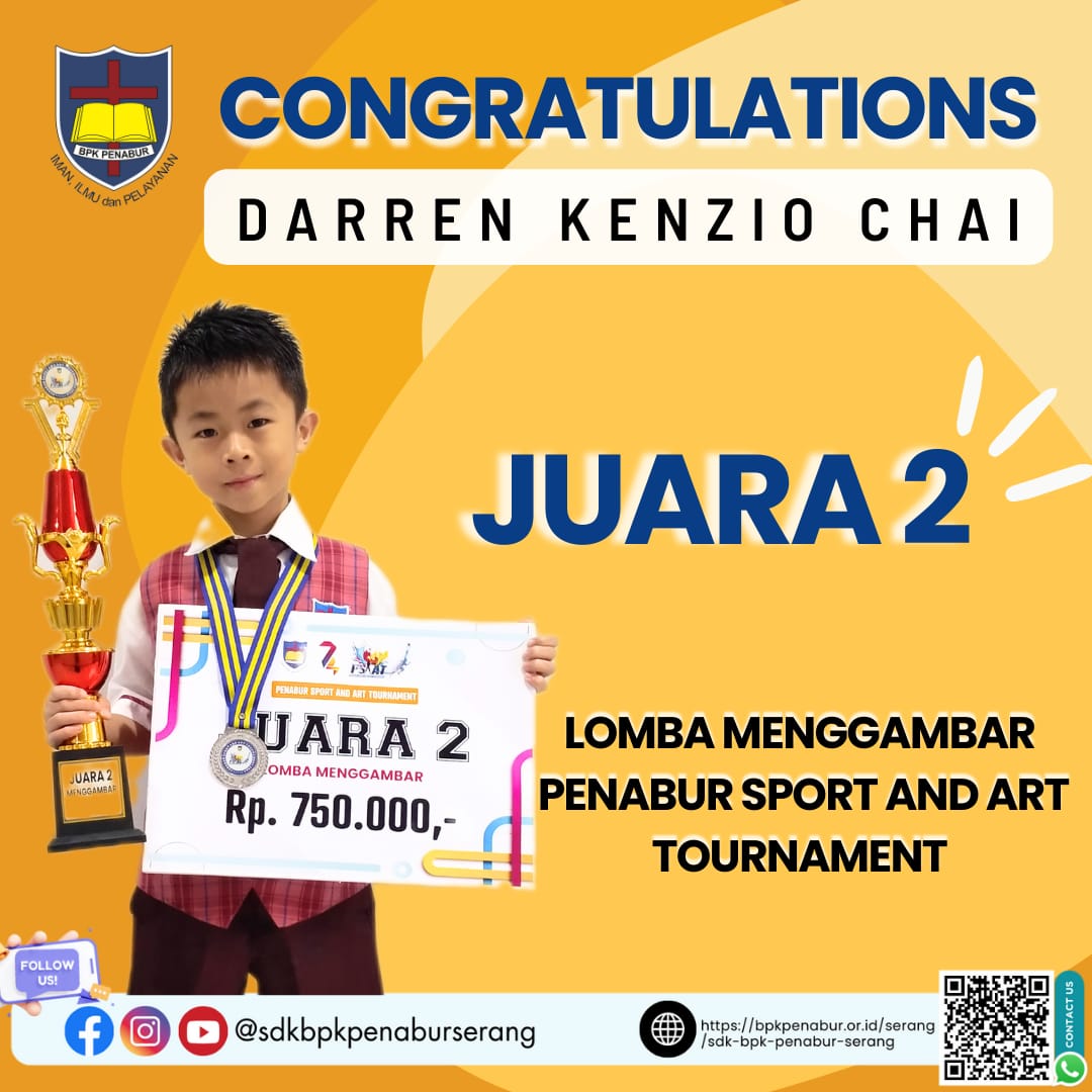 JUARA 2 MENGGAMBAR - PENABUR SPORT AND ART TURNAMENT 2024