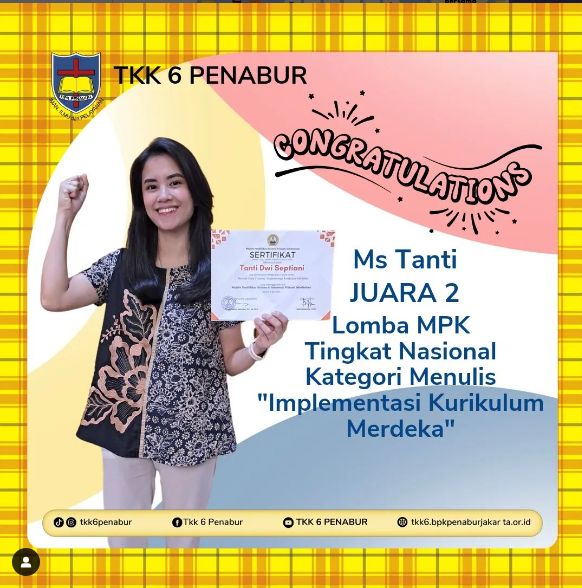 Juara 2 Lomba Menulis tentang "Implementasi Kurikulum Merdeka"