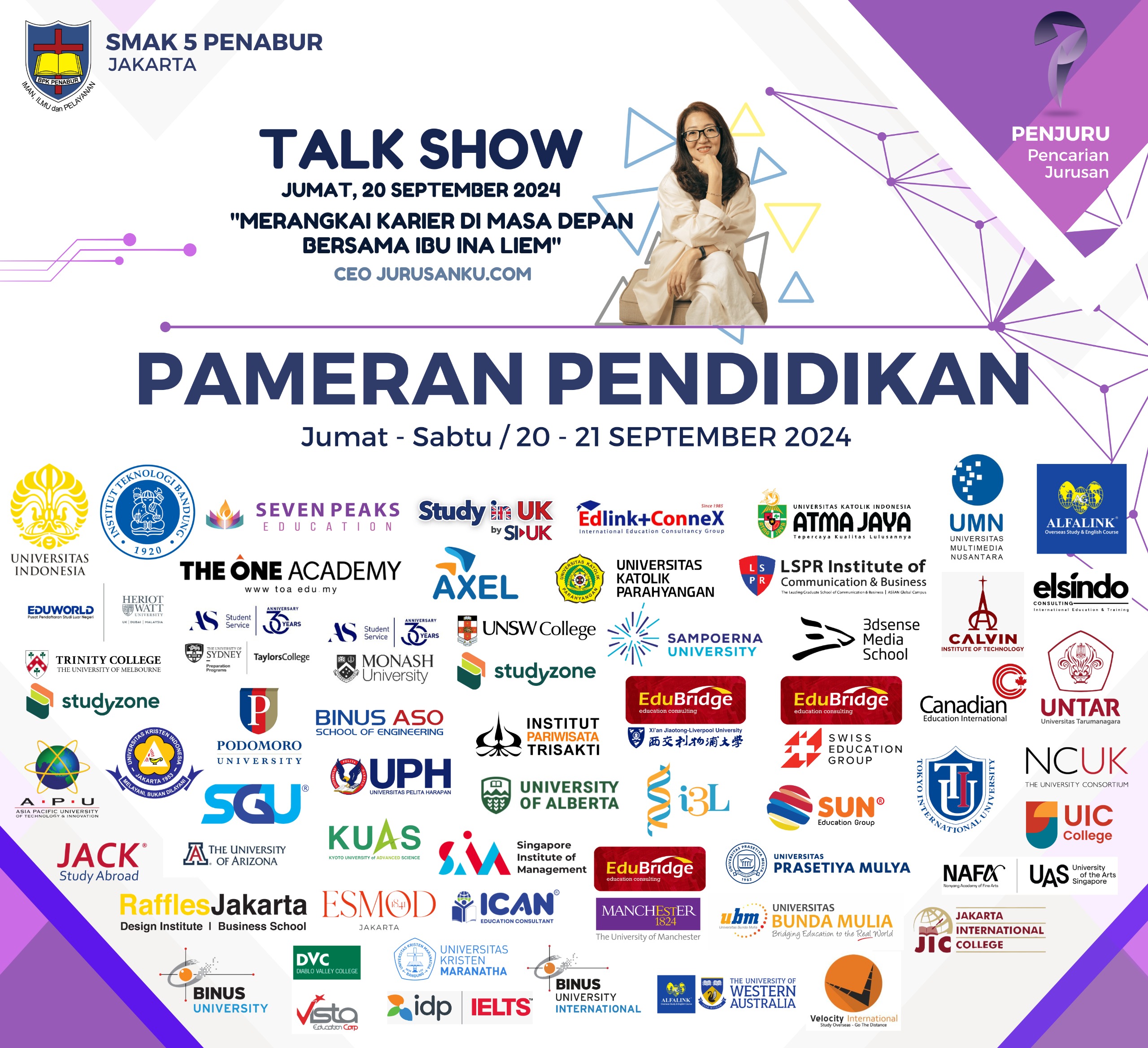 Pameran Pendidikan (Edufair) PENJURU (Pencarian Jurusan) SMAK 5 PENABUR Jakarta 2024